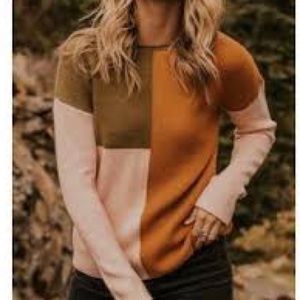 Roolee Colorblock Ribbed Sweater